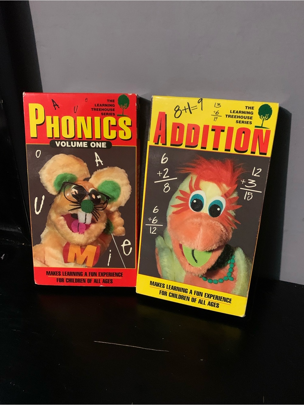 Vintage 1996 The Learning Treehouse Series Phonics Volume One & Addition VHS Lot